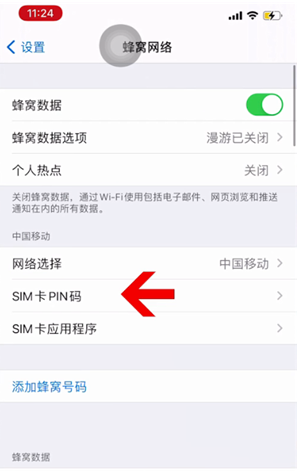 石首苹果14维修网分享如何给iPhone14的SIM卡设置密码 