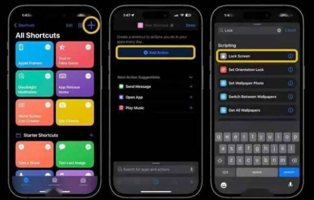 石首苹果14锁屏维修店分享iPhone14升级iOS16.4后如何创建锁屏快捷方式 